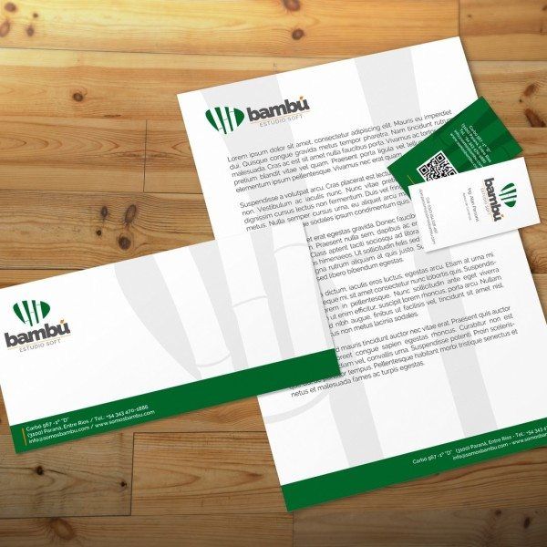 Papelería – Bambú Diseño web y Comunicación en Paraná, Cáceres y Badajoz